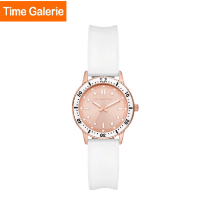 Skechers SR6296 Women's Carolwood Three Hand White Silicone Watch